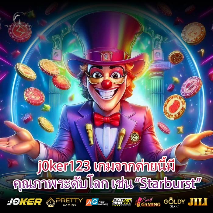 j0ker123 เกมจากค่ายนี้มีคุณภาพระดับโลก เช่น “Starburst”